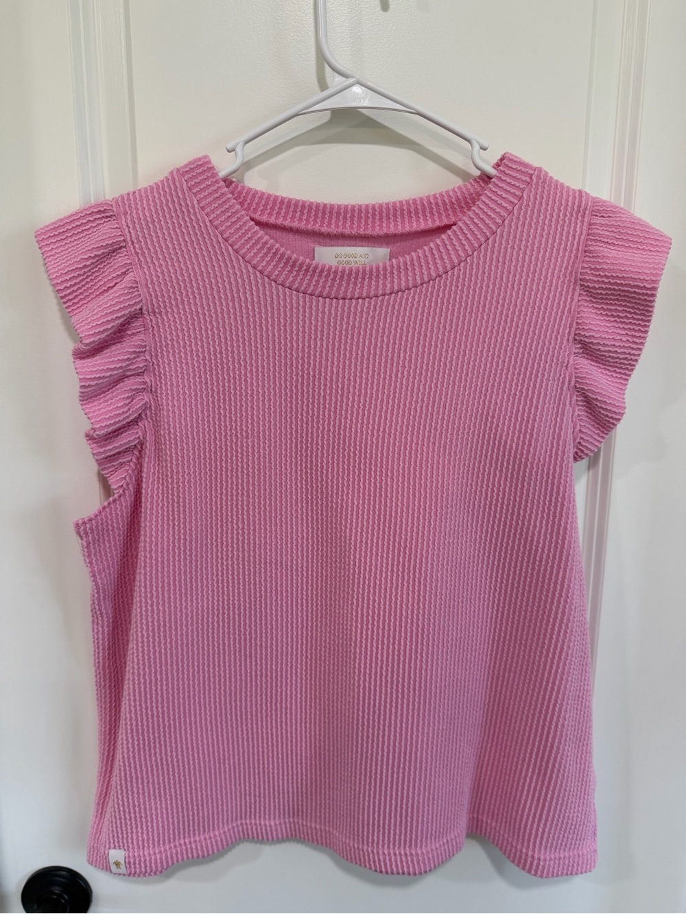 Simply Southern Pink Ribbed Tank with Flutter Detail